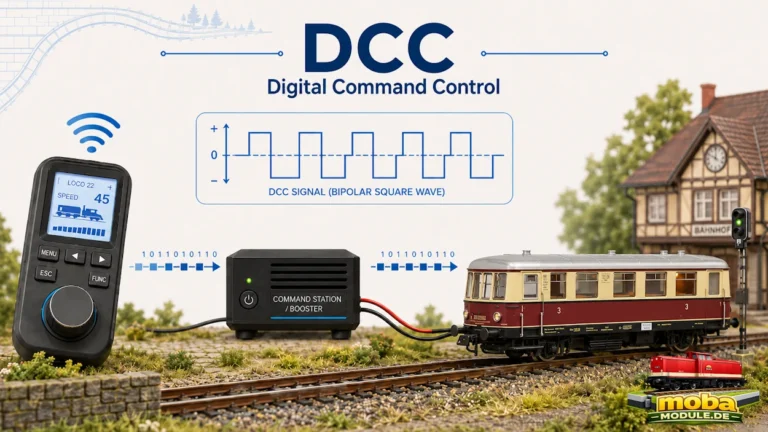 DCC NMRA Erklaerung Protokoll MOBA Module Modelleisenbahn