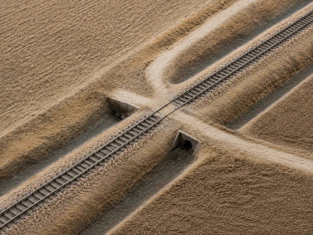 Entwaesserungsgraben Modelleisenbahn Umsetzung