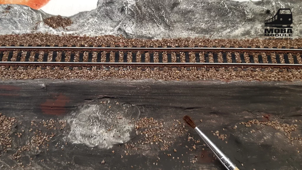 gleise schottern modelleisenbahn diorama spur n moba module