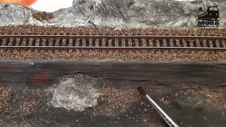 gleise schottern modelleisenbahn diorama spur n moba module