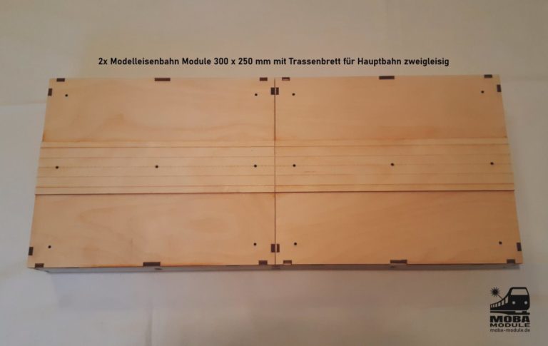 modelleisenbahn modul spur n 2x moba modul 300 mm 250 mm bausatz mit trassenbrett hauptgleis zweigleisig