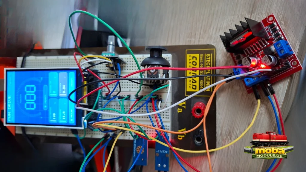 PWM Analog Fahrregler Testaufbau 1 MOBA Module