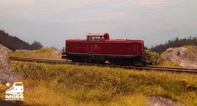 V100 Diesellok Spur N Mini Diorama Modellbahn MOBA Module
